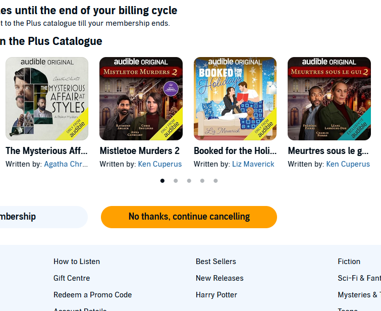 How to cancel audible